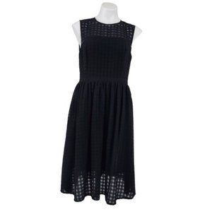 Vintage Donna Morgan Black Sheer Checkered Dress